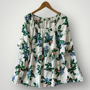 Old Navy Floral Top Blouse Shirt Size XXL